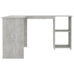 vidaXL Birou de colț în formă de L, gri beton, 120x140x75 cm, lemn