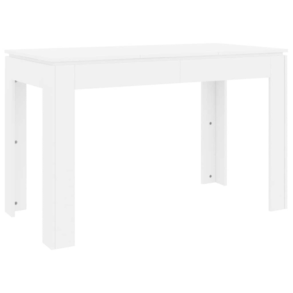 vidaXL Masă de bucătărie, alb, 120x60x76 cm, lemn prelucrat