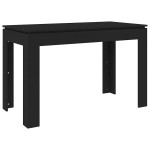 vidaXL Masă de bucătărie, negru, 120x60x76 cm, lemn prelucrat