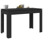 vidaXL Masă de bucătărie, negru, 120x60x76 cm, lemn prelucrat