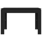 vidaXL Masă de bucătărie, negru, 120x60x76 cm, lemn prelucrat