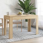 vidaXL Masă de bucătărie, stejar sonoma, 120x60x76 cm, lemn prelucrat