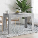 vidaXL Masă de bucătărie, gri beton, 120x60x76 cm, lemn prelucrat vidaXL Masă de bucătărie, gri beton, 120x60x76 cm, lemn prelucrat