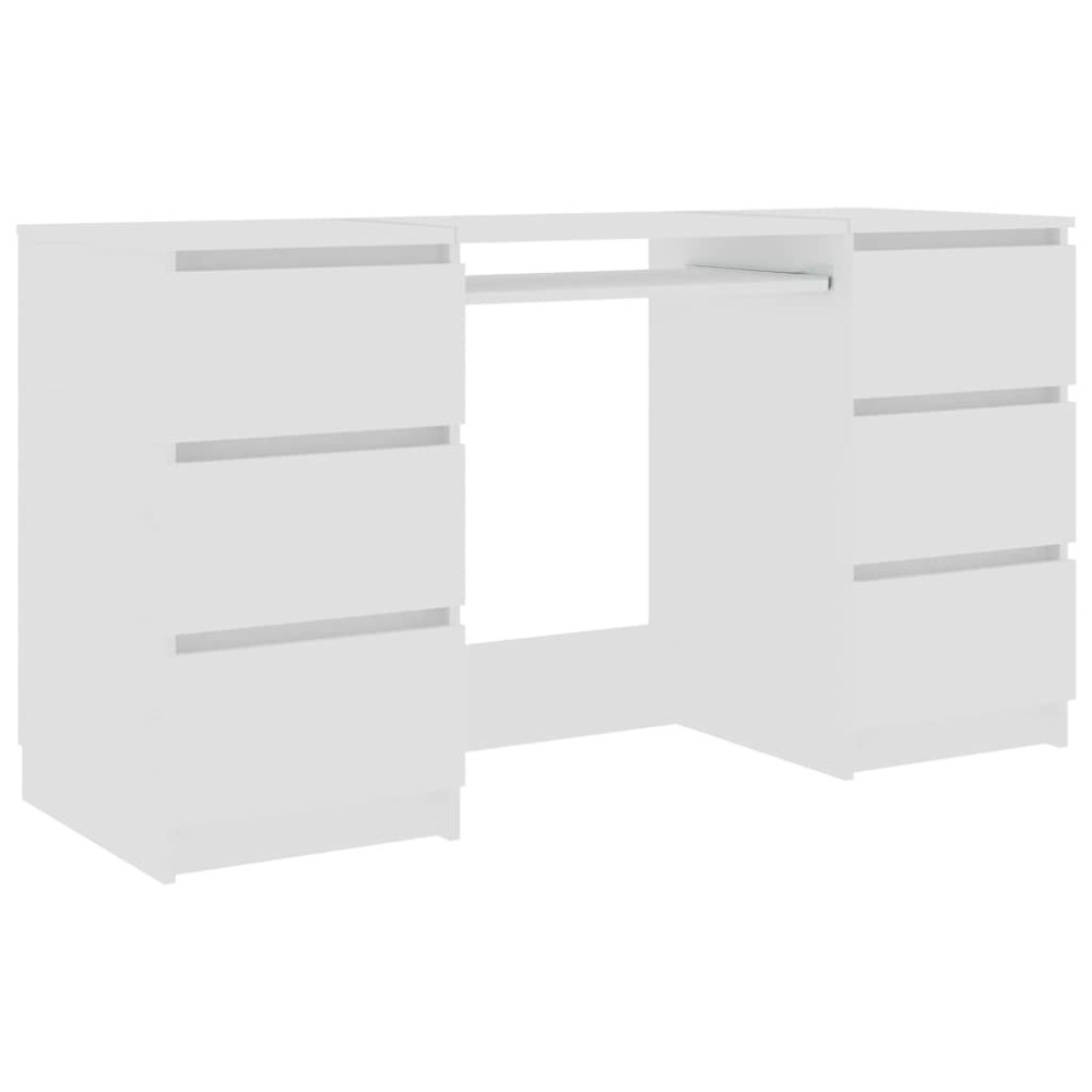 vidaXL Birou de scris, alb, 140x50x77 cm, lemn prelucrat