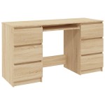 vidaXL Birou de scris, stejar sonoma, 140x50x77 cm, lemn prelucrat