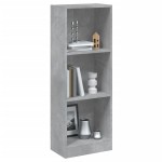 vidaXL Bibliotecă cu 3 rafturi, gri beton, 40x24x109 cm, lemn compozit vidaXL Bibliotecă cu 3 rafturi, gri beton, 40x24x109 cm, lemn compozit
