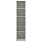 vidaXL Bibliotecă cu 5 rafturi, gri beton, 40x24x175 cm lemn prelucrat vidaXL Bibliotecă cu 5 rafturi, gri beton, 40x24x175 cm lemn prelucrat