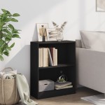 vidaXL Bibliotecă, negru, 60x24x76 cm, lemn compozit vidaXL Bibliotecă, negru, 60x24x76 cm, lemn compozit
