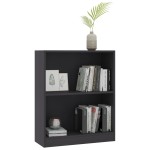 vidaXL Bibliotecă, gri, 60x24x76 cm, lemn compozit vidaXL Bibliotecă, gri, 60x24x76 cm, lemn compozit