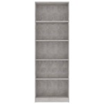 vidaXL Bibliotecă cu 5 rafturi, gri beton, 60x24x175 cm lemn prelucrat vidaXL Bibliotecă cu 5 rafturi, gri beton, 60x24x175 cm lemn prelucrat