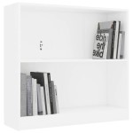 vidaXL Bibliotecă, alb, 80x24x75 cm, lemn prelucrat vidaXL Bibliotecă, alb, 80x24x75 cm, lemn prelucrat