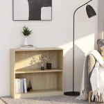 vidaXL Bibliotecă, stejar sonoma, 80x24x75 cm, lemn prelucrat vidaXL Bibliotecă, stejar sonoma, 80x24x75 cm, lemn prelucrat
