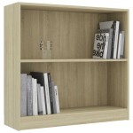 vidaXL Bibliotecă, stejar sonoma, 80x24x75 cm, lemn prelucrat vidaXL Bibliotecă, stejar sonoma, 80x24x75 cm, lemn prelucrat