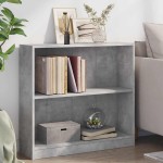 vidaXL Bibliotecă, gri beton, 80 x 24 x 75 cm, PAL vidaXL Bibliotecă, gri beton, 80 x 24 x 75 cm, PAL