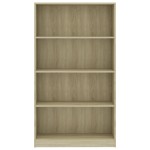 vidaXL Bibliotecă 4 rafturi stejar sonoma 80x24x142 cm lemn prelucrat
