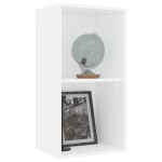 vidaXL Bibliotecă, alb, 40x30x76,5 cm, lemn prelucrat vidaXL Bibliotecă, alb, 40x30x76,5 cm, lemn prelucrat
