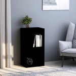 vidaXL Bibliotecă, negru, 40x30x76,5 cm, lemn prelucrat vidaXL Bibliotecă, negru, 40x30x76,5 cm, lemn prelucrat