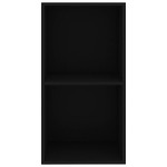 vidaXL Bibliotecă, negru, 40x30x76,5 cm, lemn prelucrat vidaXL Bibliotecă, negru, 40x30x76,5 cm, lemn prelucrat