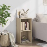 vidaXL Bibliotecă 2 rafturi stejar sonoma 40x30x76,5 cm lemn prelucrat