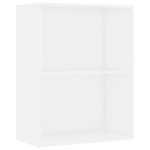 vidaXL Bibliotecă, alb, 60x30x76,5 cm, lemn prelucrat vidaXL Bibliotecă, alb, 60x30x76,5 cm, lemn prelucrat
