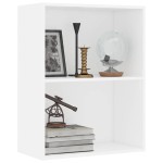 vidaXL Bibliotecă, alb, 60x30x76,5 cm, lemn prelucrat vidaXL Bibliotecă, alb, 60x30x76,5 cm, lemn prelucrat