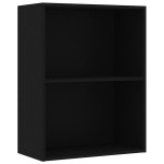 vidaXL Bibliotecă, negru, 60x30x76,5 cm, lemn prelucrat vidaXL Bibliotecă, negru, 60x30x76,5 cm, lemn prelucrat