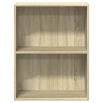 vidaXL Bibliotecă cu 2 rafturi, stejar Sonoma, 60 x 30 x 76,5 cm, PAL