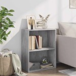 vidaXL Bibliotecă cu 2 rafturi, gri beton, 60 x 30 x 76,5 cm, PAL vidaXL Bibliotecă cu 2 rafturi, gri beton, 60 x 30 x 76,5 cm, PAL