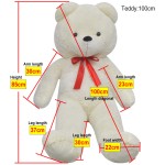 vidaXL Ursuleț de pluș moale de jucărie XXL, alb, 85 cm vidaXL Ursuleț de pluș moale de jucărie XXL, alb, 85 cm