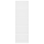 vidaXL Bibliotecă cu 5 rafturi, alb, 60x30x189 cm, lemn prelucrat vidaXL Bibliotecă cu 5 rafturi, alb, 60x30x189 cm, lemn prelucrat