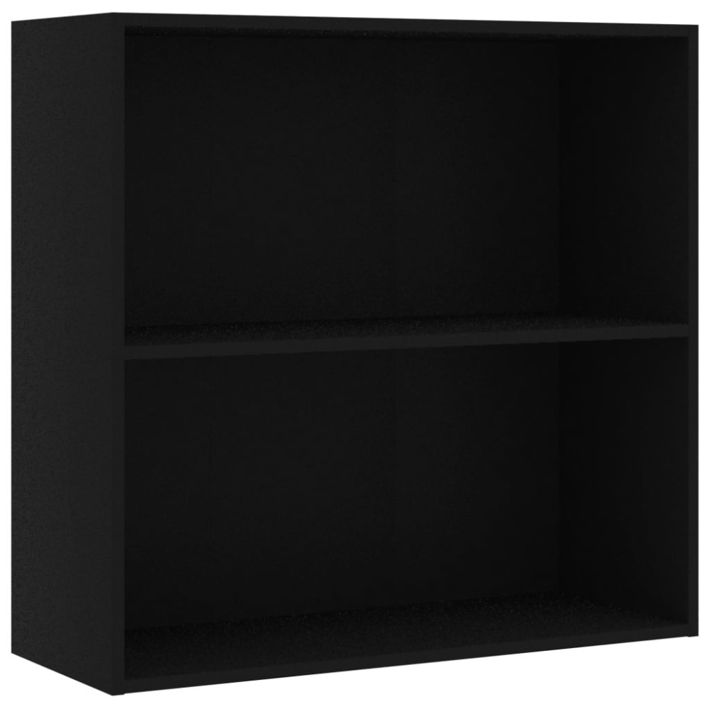 vidaXL Bibliotecă, negru, 80x30x76,5 cm, lemn prelucrat