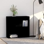 vidaXL Bibliotecă, negru, 80x30x76,5 cm, lemn prelucrat vidaXL Bibliotecă, negru, 80x30x76,5 cm, lemn prelucrat