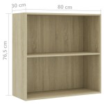 vidaXL Bibliotecă, stejar sonoma, 80x30x76,5 cm, lemn prelucrat vidaXL Bibliotecă, stejar sonoma, 80x30x76,5 cm, lemn prelucrat