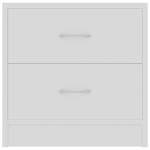 vidaXL Noptiere, 2 buc., alb, 40x30x40 cm, lemn prelucrat