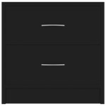 vidaXL Noptiere, 2 buc., negru, 40x30x40 cm, lemn prelucrat