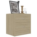 vidaXL Noptieră, stejar sonoma, 40x30x40 cm, lemn prelucrat vidaXL Noptieră, stejar sonoma, 40x30x40 cm, lemn prelucrat