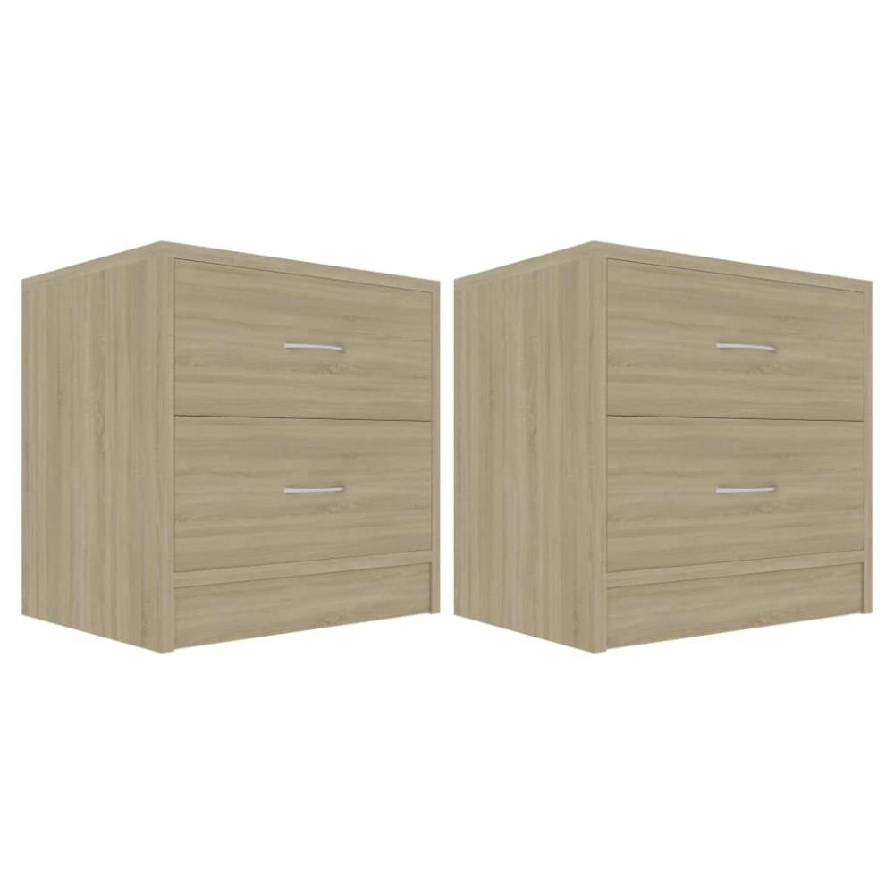 vidaXL Noptiere, 2 buc., stejar sonoma, 40x30x40 cm, lemn prelucrat