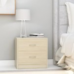 vidaXL Noptiere, 2 buc., stejar sonoma, 40x30x40 cm, lemn prelucrat vidaXL Noptiere, 2 buc., stejar sonoma, 40x30x40 cm, lemn prelucrat