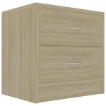 vidaXL Noptiere, 2 buc., stejar sonoma, 40x30x40 cm, lemn prelucrat vidaXL Noptiere, 2 buc., stejar sonoma, 40x30x40 cm, lemn prelucrat