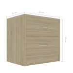vidaXL Noptiere, 2 buc., stejar sonoma, 40x30x40 cm, lemn prelucrat vidaXL Noptiere, 2 buc., stejar sonoma, 40x30x40 cm, lemn prelucrat