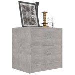 vidaXL Noptiere, 2 buc., gri beton, 40x30x40 cm, lemn prelucrat