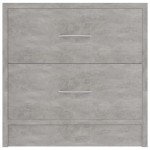 vidaXL Noptiere, 2 buc., gri beton, 40x30x40 cm, lemn prelucrat