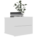 vidaXL Noptiere, 2 buc., alb, 40x30x30 cm, lemn prelucrat vidaXL Noptiere, 2 buc., alb, 40x30x30 cm, lemn prelucrat