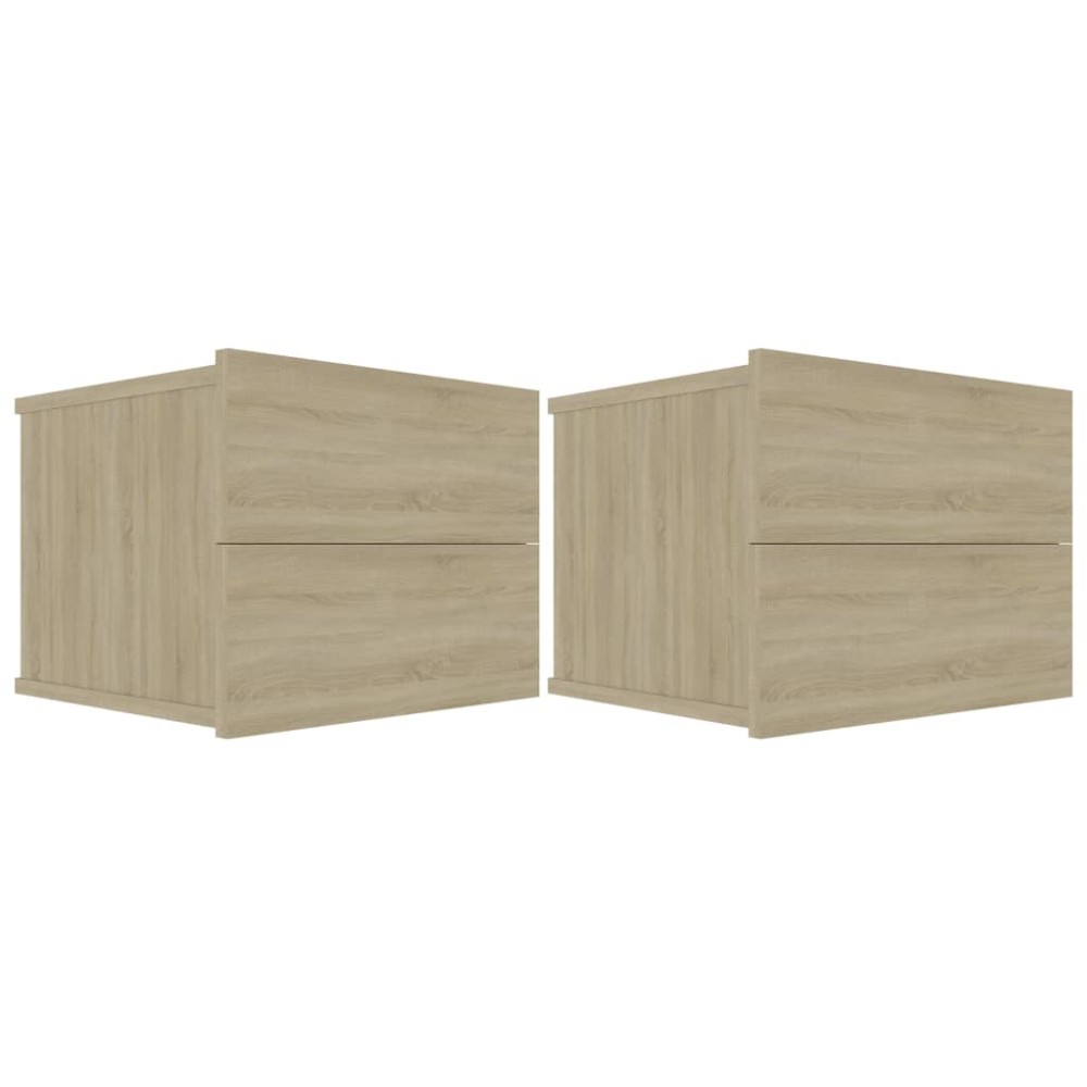 vidaXL Noptiere, 2 buc., stejar sonoma, 40x30x30 cm, lemn prelucrat