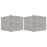 vidaXL Noptiere, 2 buc., gri beton, 40x30x30 cm, lemn prelucrat