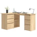 vidaXL Birou de colț, stejar sonoma, 145x100x76 cm, lemn prelucrat vidaXL Birou de colț, stejar sonoma, 145x100x76 cm, lemn prelucrat