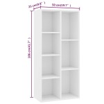 vidaXL Bibliotecă, alb, 50x25x106 cm, lemn prelucrat vidaXL Bibliotecă, alb, 50x25x106 cm, lemn prelucrat