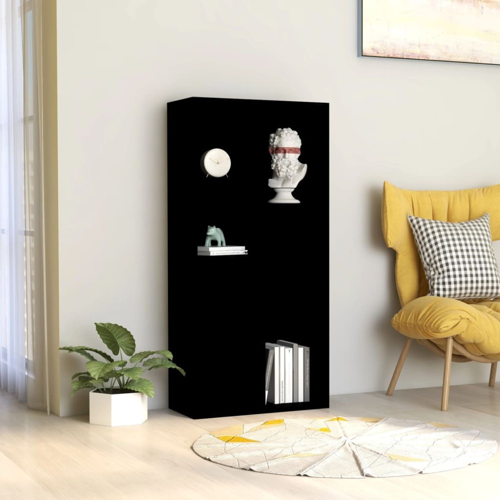 vidaXL Bibliotecă, negru, 50x25x106 cm, lemn prelucrat