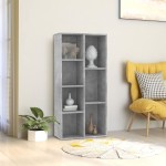 vidaXL Bibliotecă, gri beton, 50 x 25 x 106 cm, lemn prelucrat vidaXL Bibliotecă, gri beton, 50 x 25 x 106 cm, lemn prelucrat
