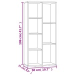 vidaXL Bibliotecă, gri beton, 50 x 25 x 106 cm, lemn prelucrat vidaXL Bibliotecă, gri beton, 50 x 25 x 106 cm, lemn prelucrat